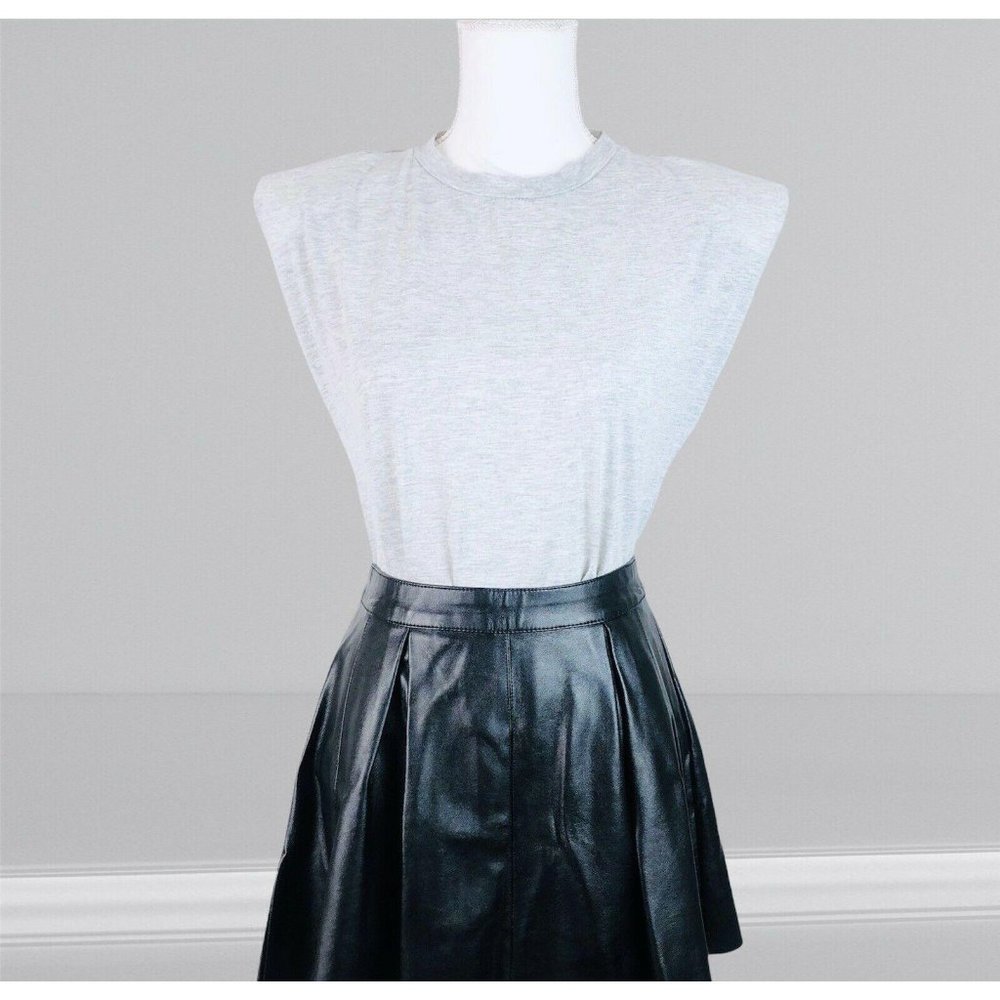 Paperoc Size L Grey Scoop Neck Blouse